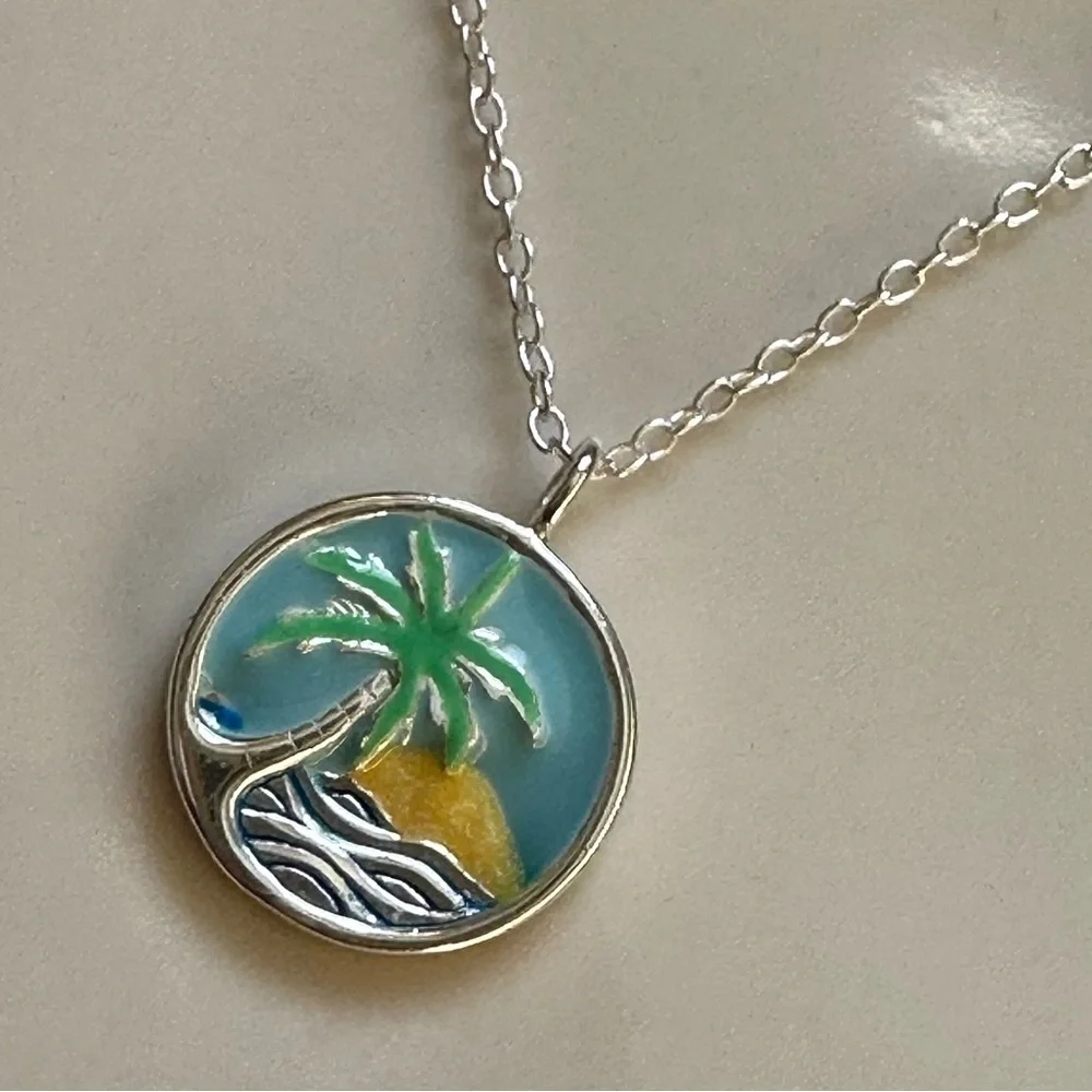 Sterling Silver Coastal Ocean Necklace​